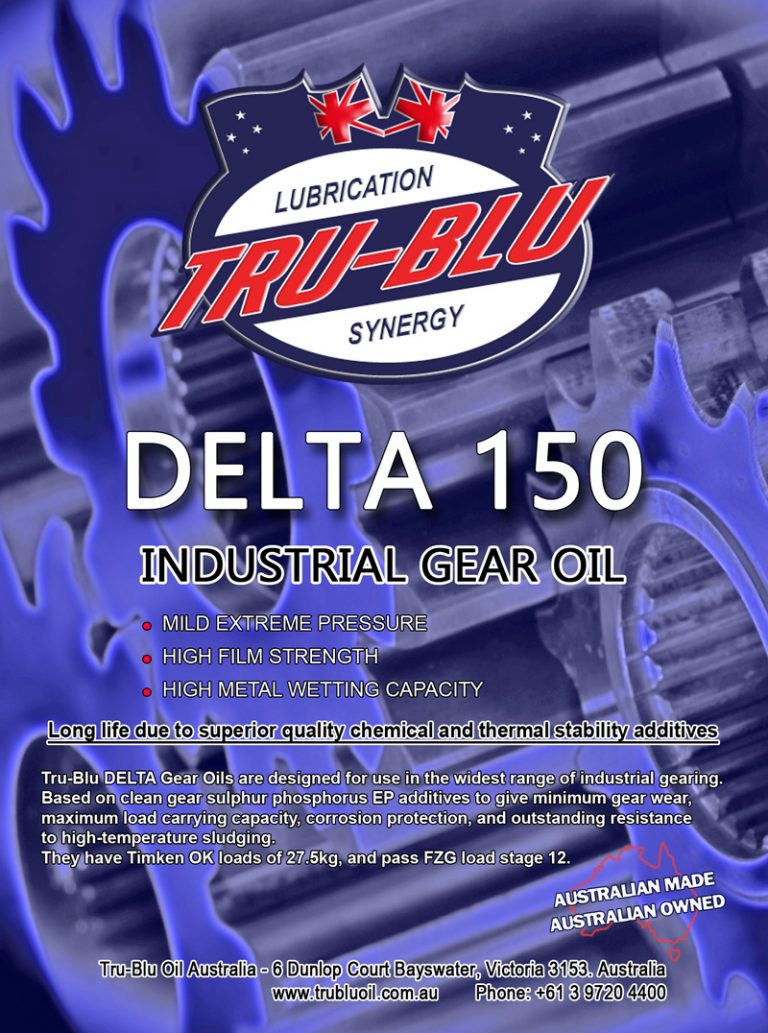 DELTA Industrial Gear Oil ISO 150 - Tru Blu Oil